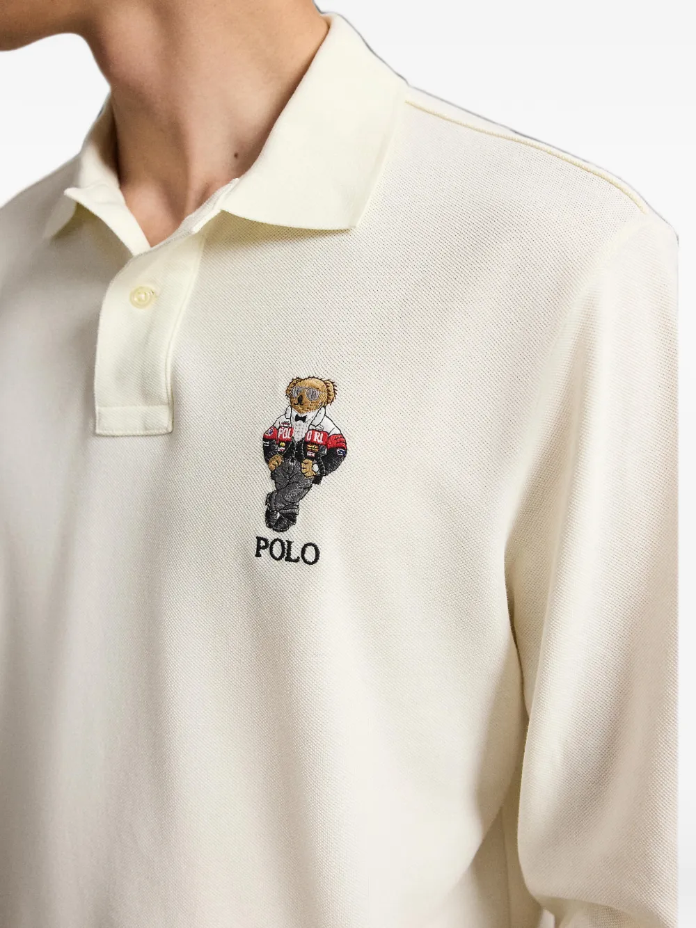 Polo Ralph Lauren Polo Bear poloshirt met lange mouwen Beige