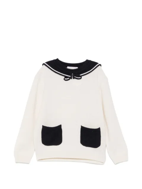 Bonpoint Pull Mahini bow-detail sweater