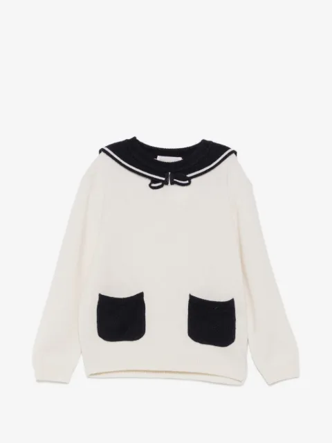 Bonpoint Pull Mahini bow-detail sweater