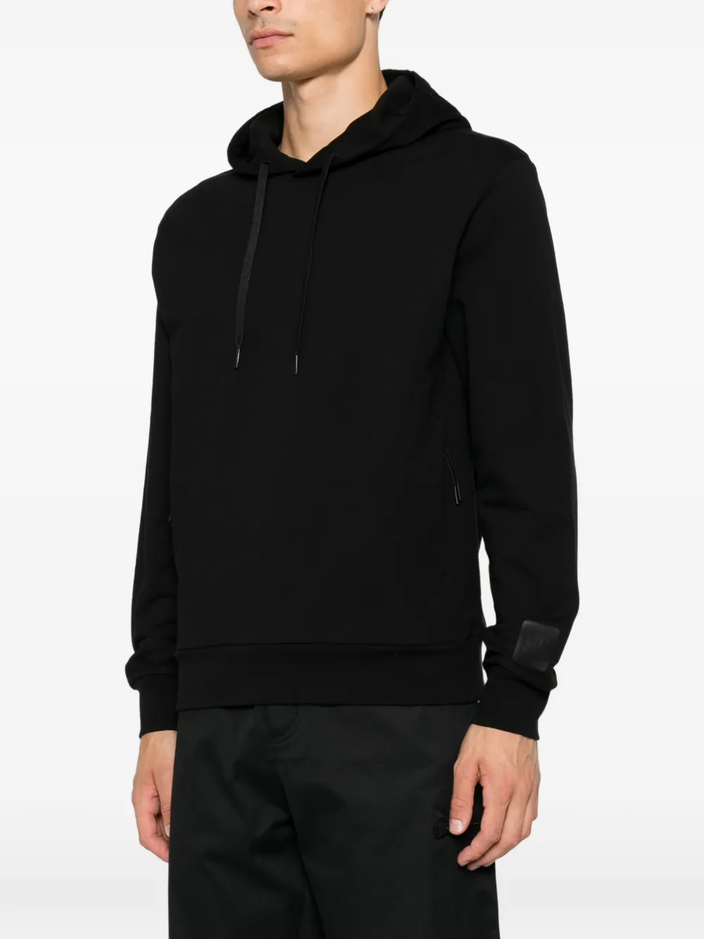 C.P. Company Metropolis Series hoodie met logopatch Zwart