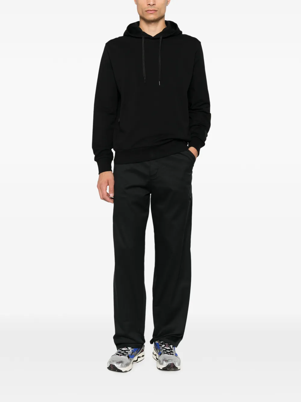 C.P. Company Metropolis Series hoodie met logopatch Zwart