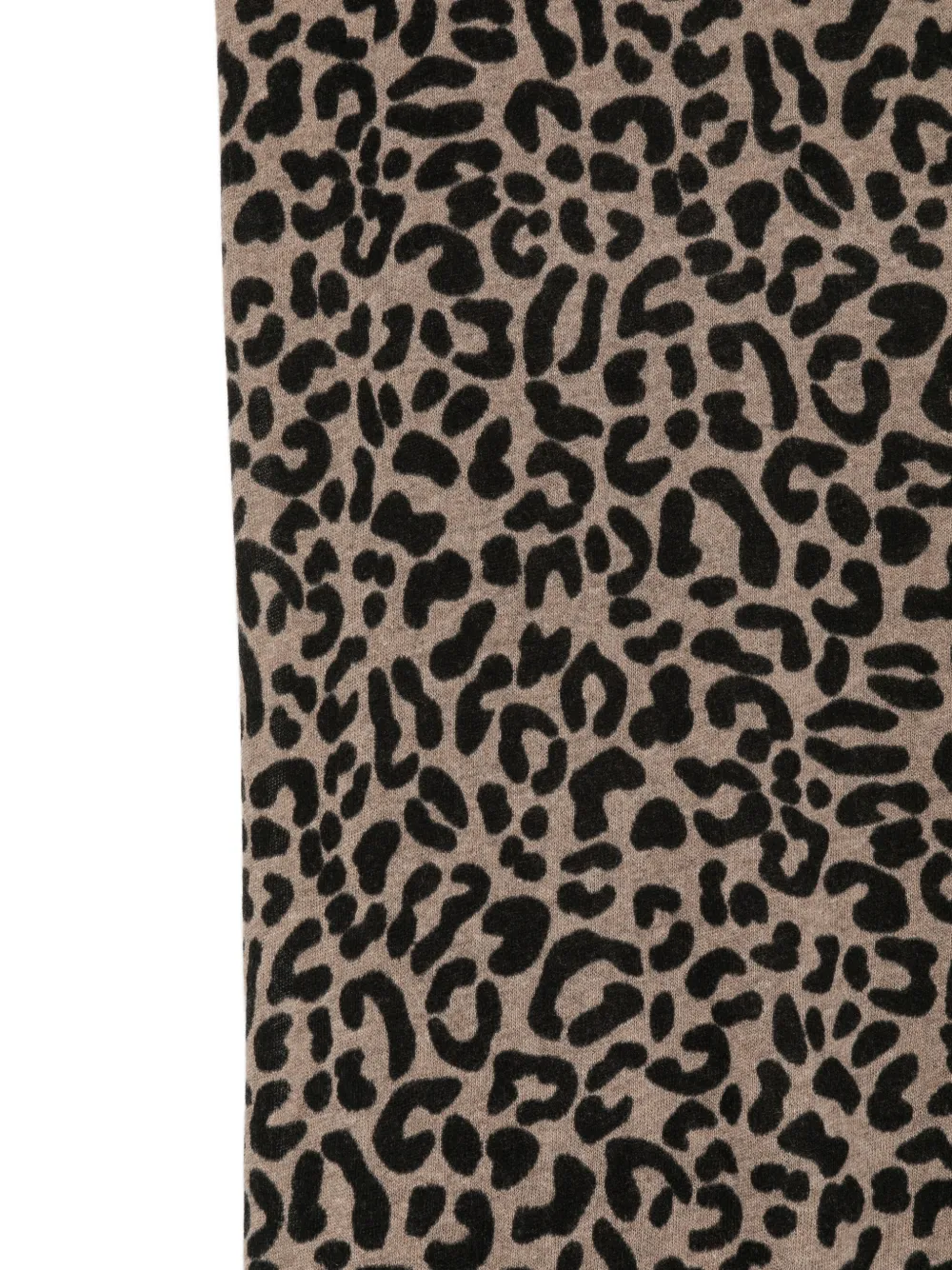 Faliero Sarti Ayame wollen sjaal met luipaardprint Beige