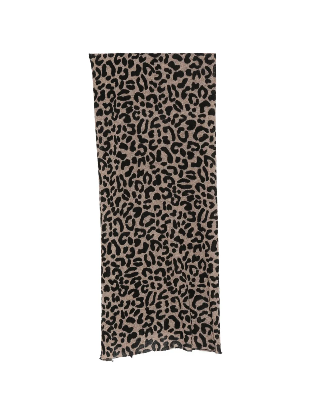Faliero Sarti Ayame leopard-print wool scarf · One Size