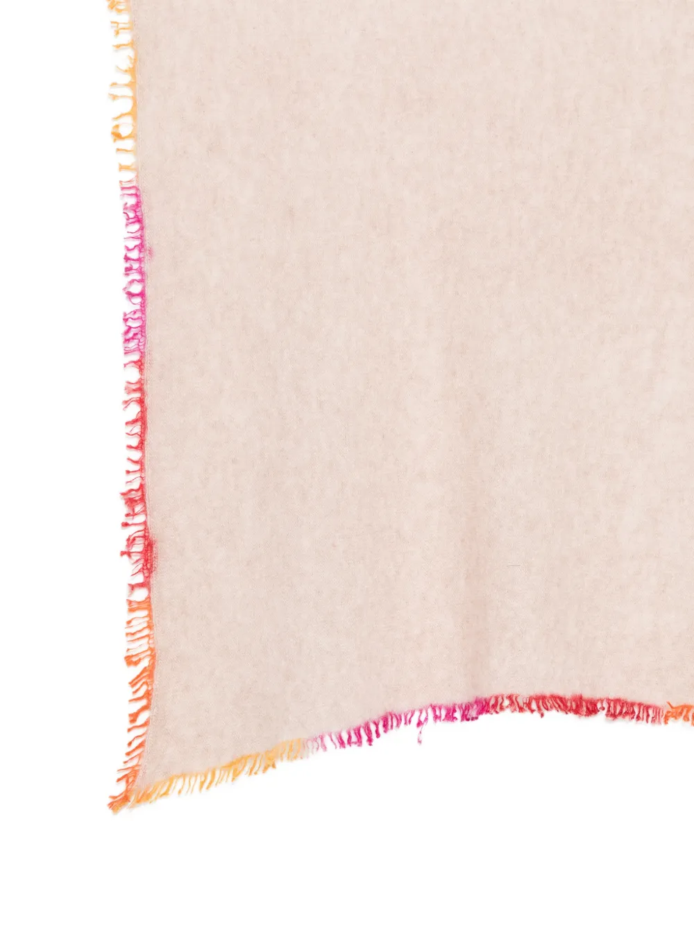 Faliero Sarti Little Adriana wollen sjaal met franje Beige