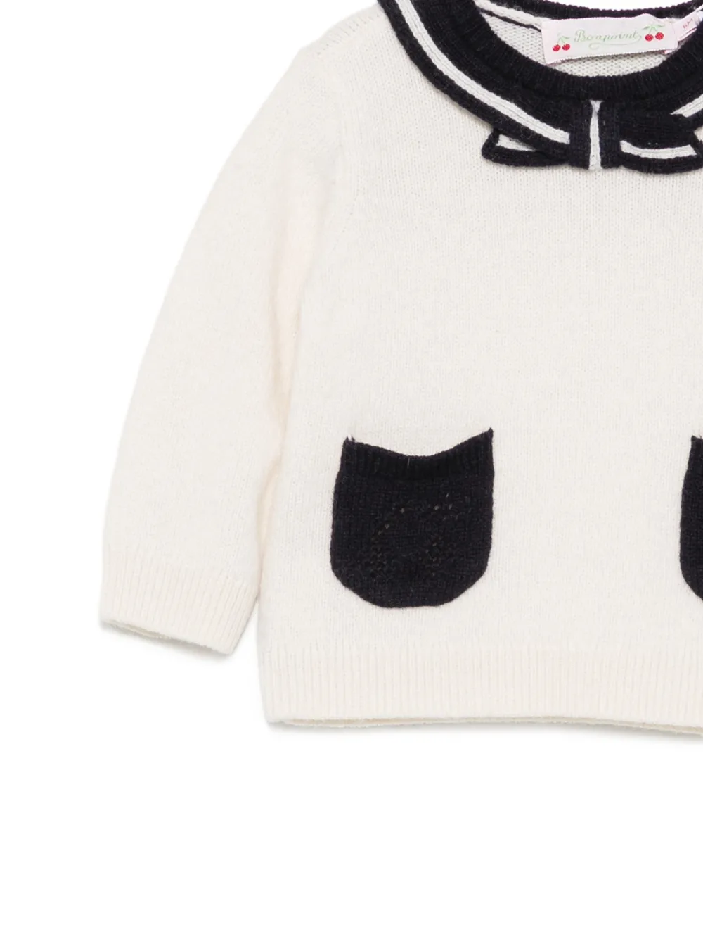 Bonpoint Pull Marlina trui met strikdetail Beige