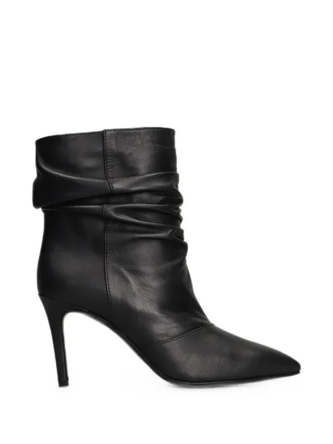 Via Roma 15 ruched pointed-toe ankle boots