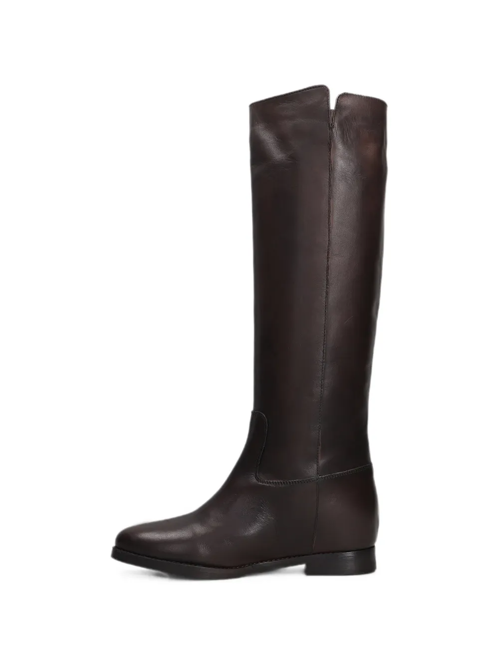Julie Dee round-toe leather boots Bruin