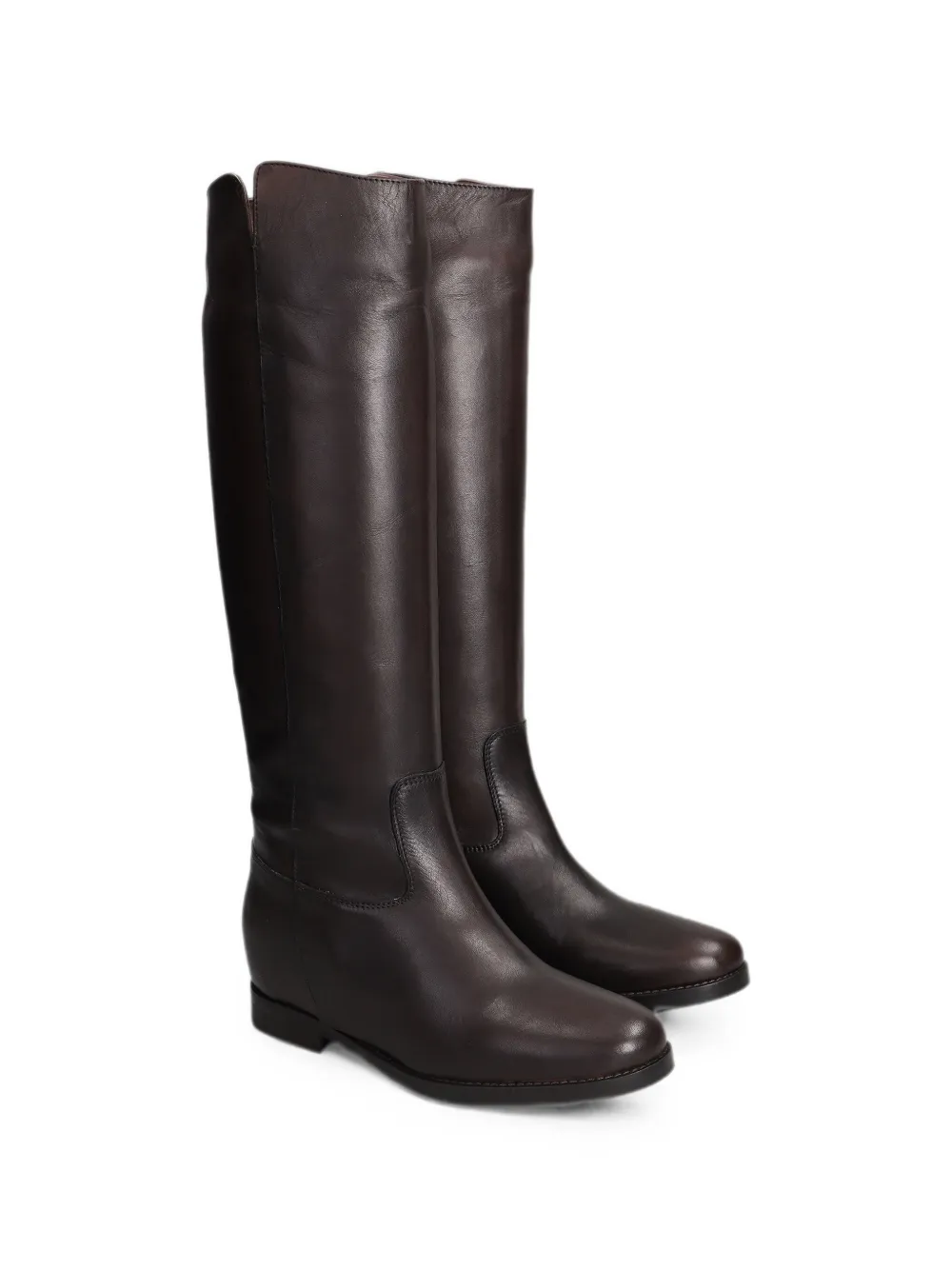 Julie Dee round-toe leather boots Bruin