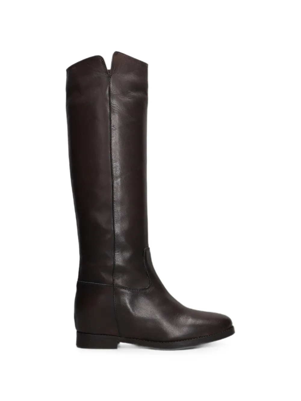 Julie Dee round-toe leather boots Bruin