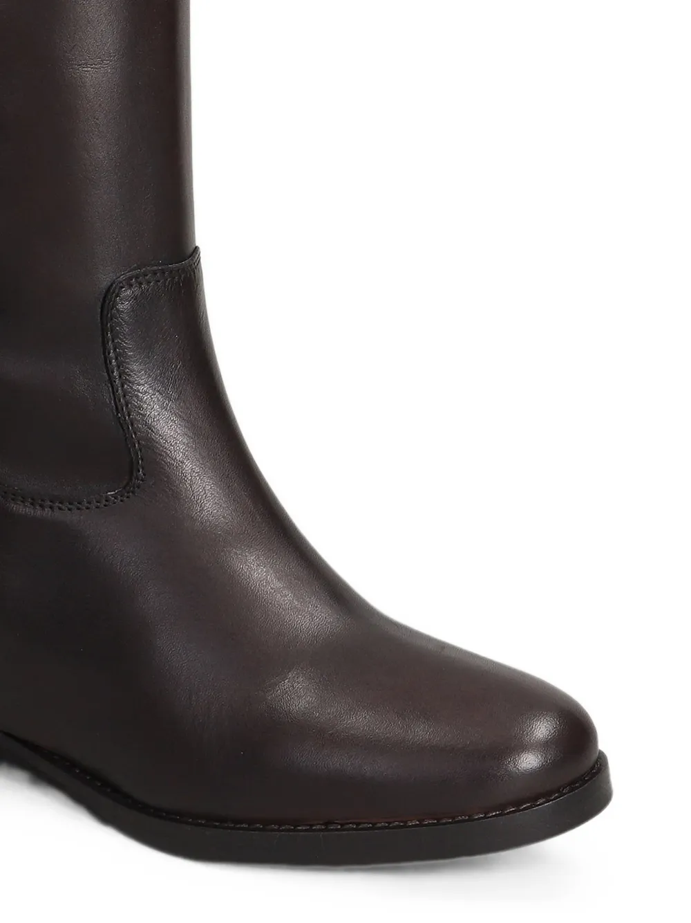 Julie Dee round-toe leather boots Bruin