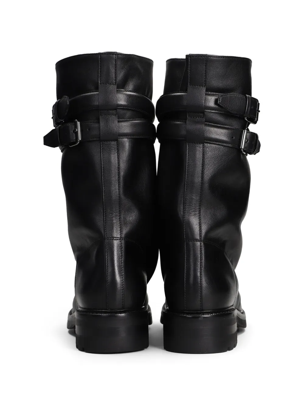 strategia shoes Leren laarzen met gespband Zwart