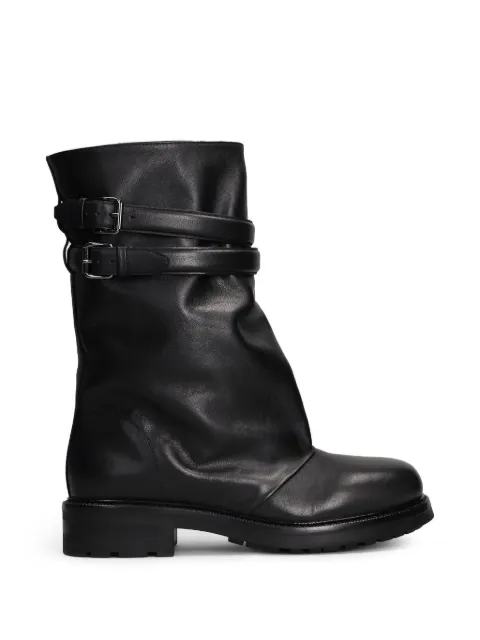 strategia shoes 버클 스트랩 레더 부츠