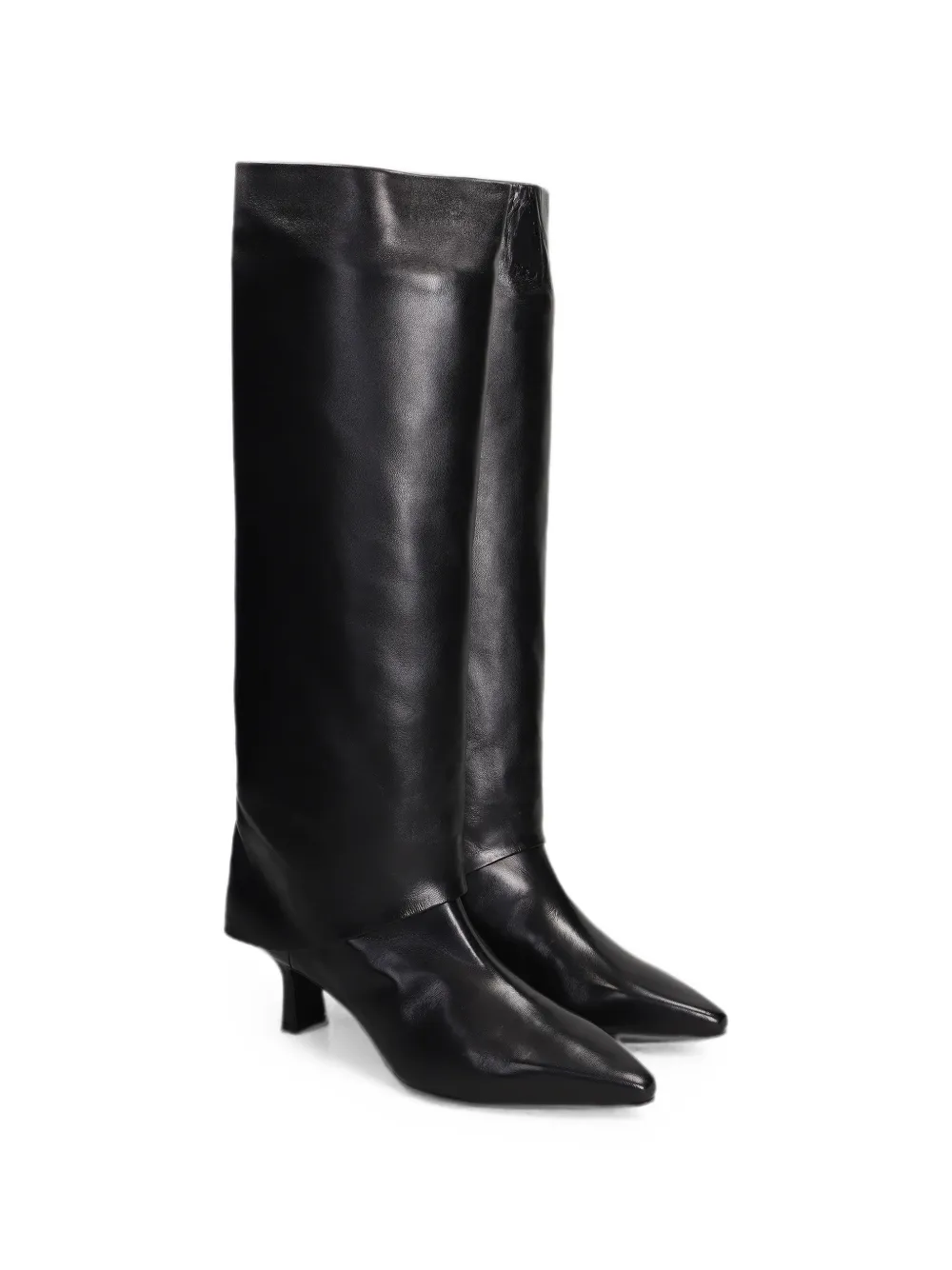 The Seller fold-over pointed-toe boots Zwart