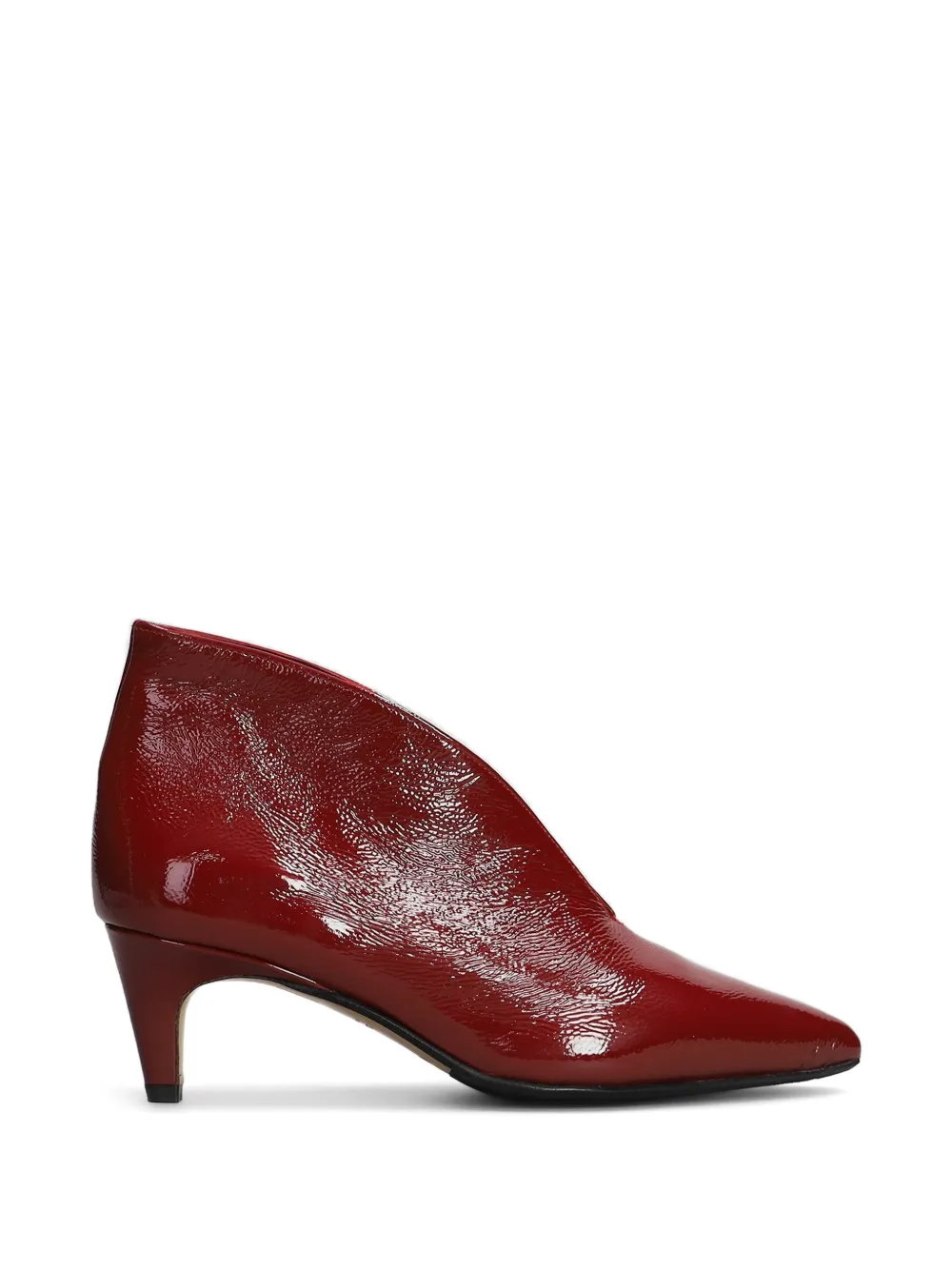 L Arianna pointed-toe patent-finish ankle boots Rood