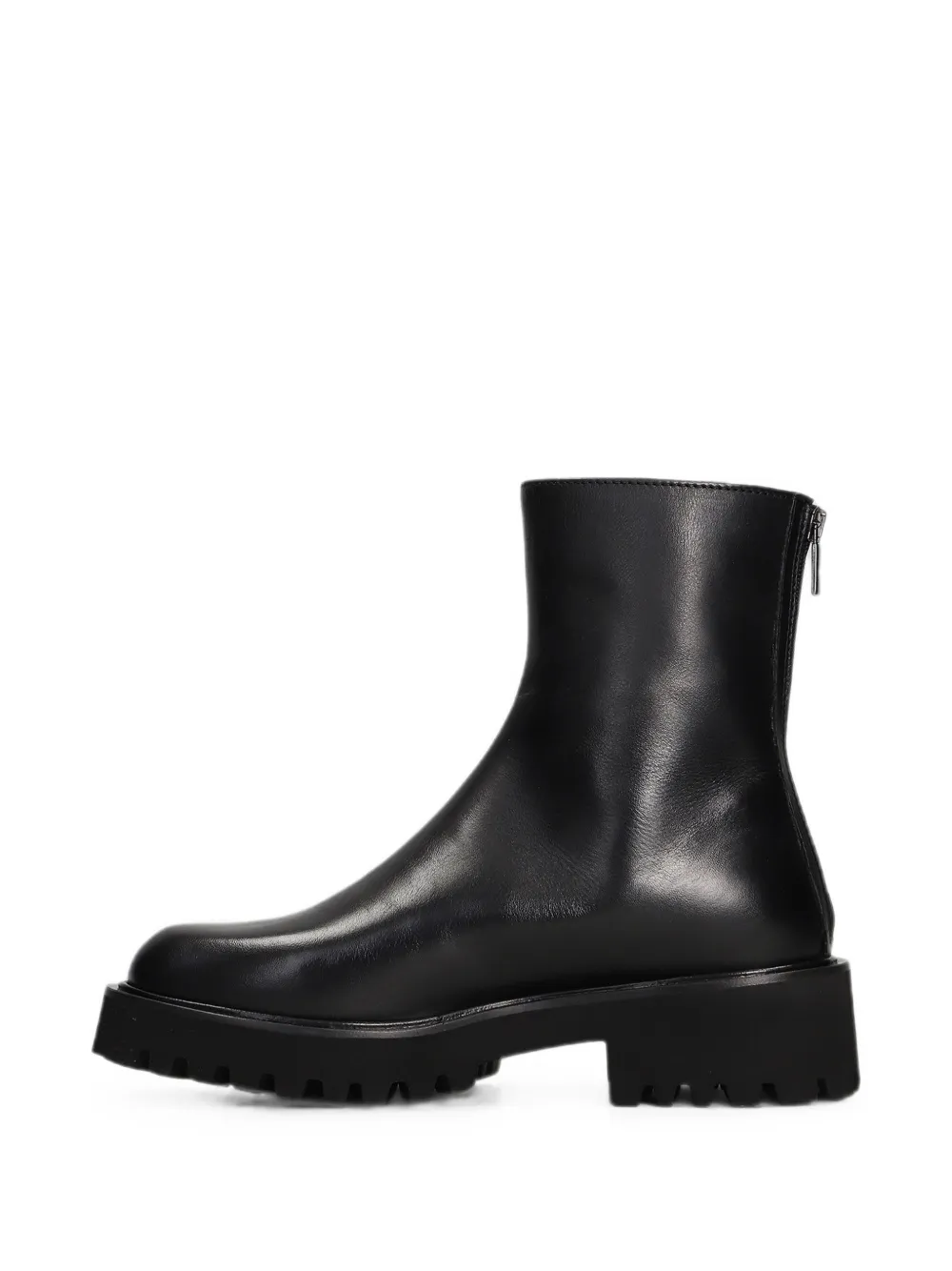 Fabio Rusconi rear-zip chunky ankle boots Zwart