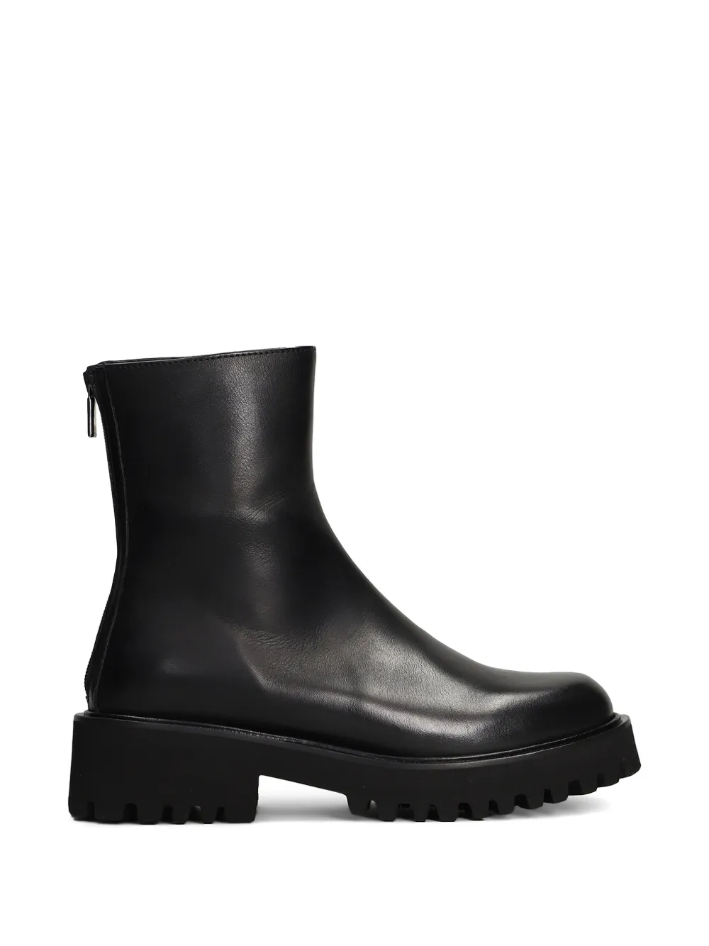 Fabio Rusconi rear-zip chunky ankle boots Zwart