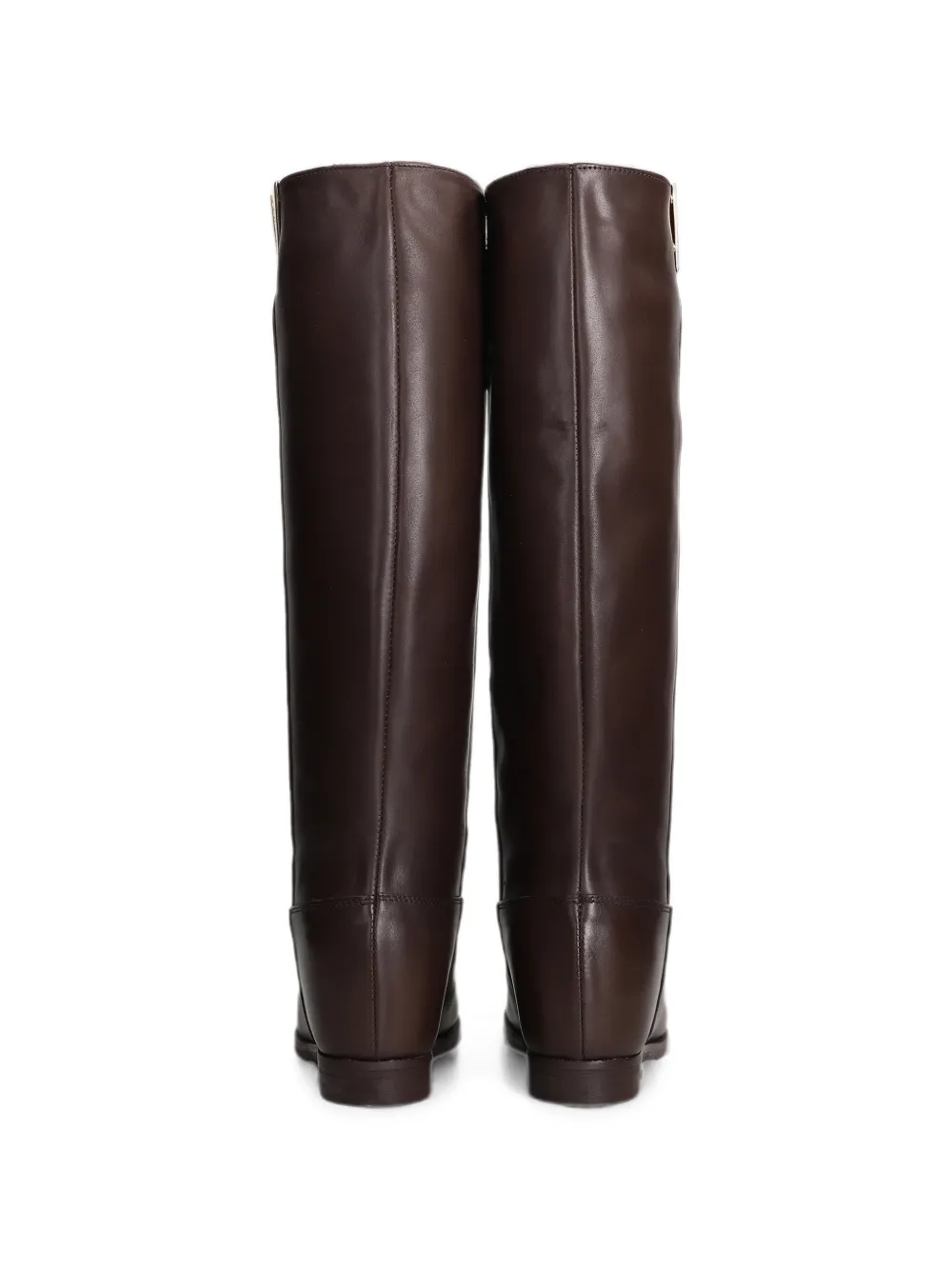 Julie Dee v-plaque leather boots Bruin