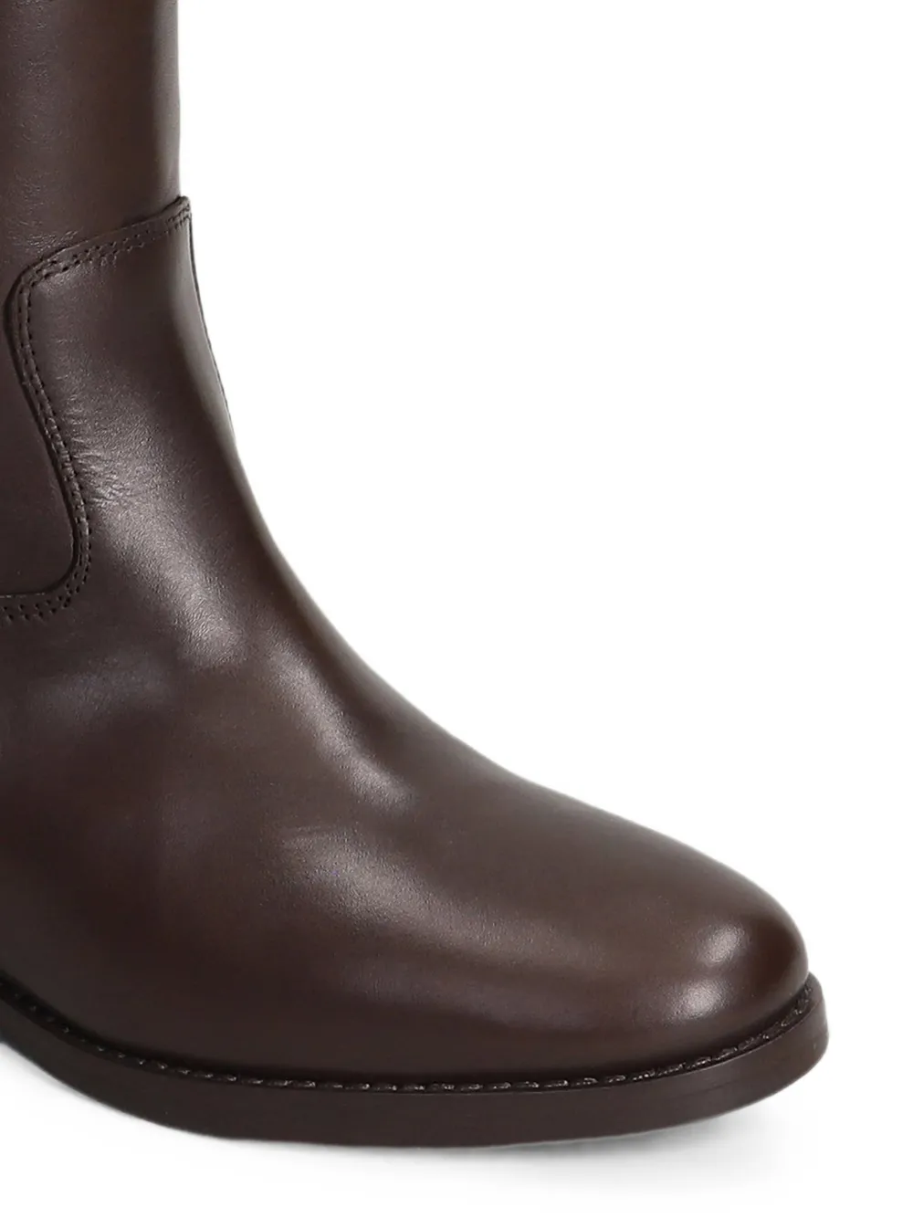Julie Dee v-plaque leather boots Bruin