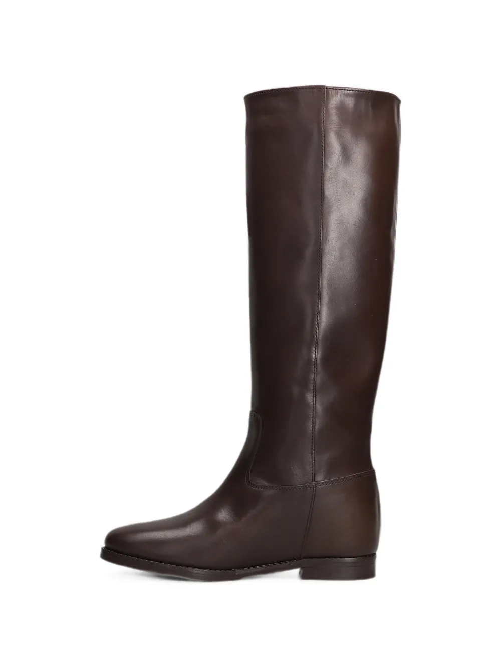 Julie Dee v-plaque leather boots Bruin