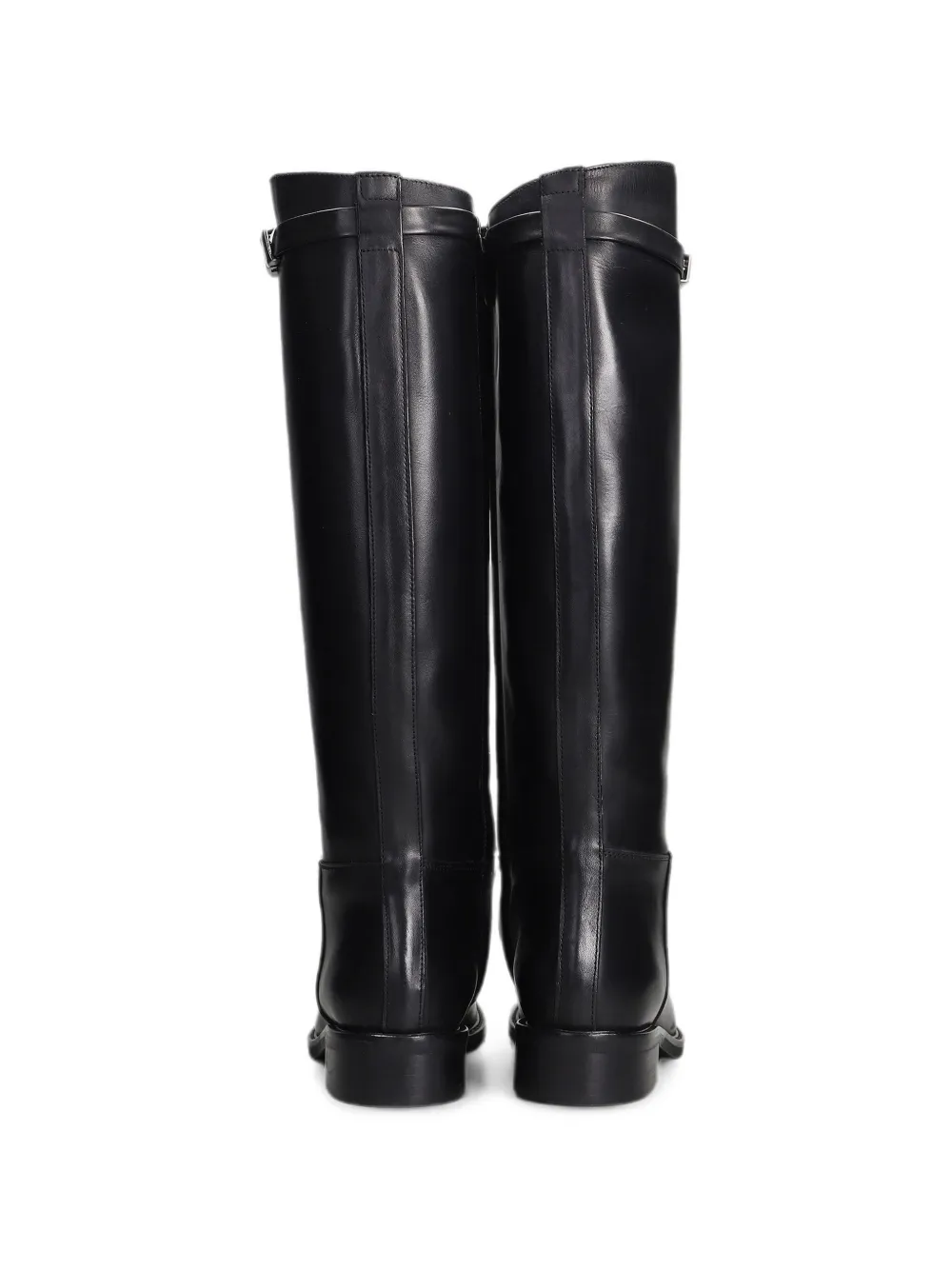 Julie Dee buckle-detail leather boots Zwart