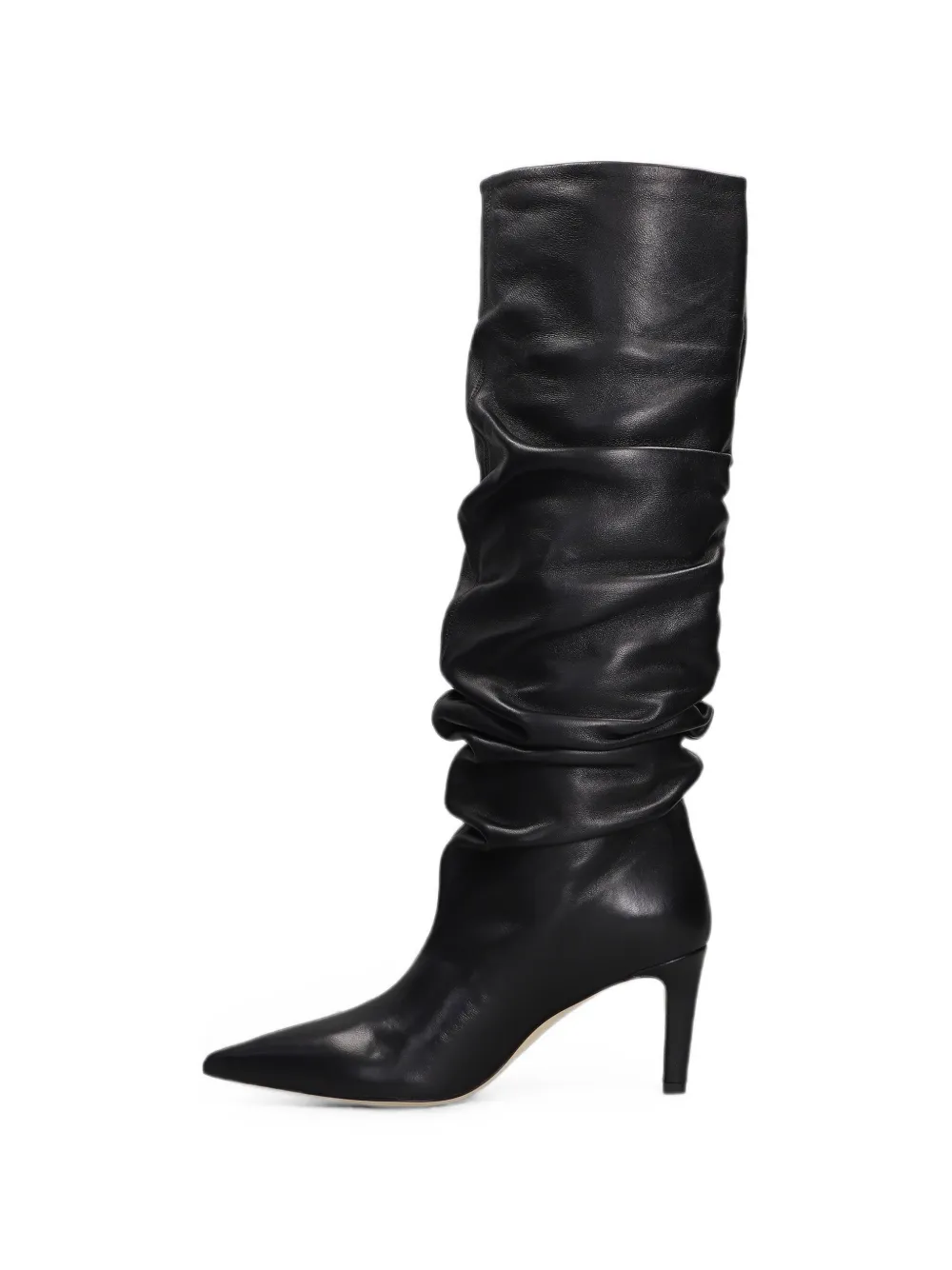 The Seller ruched pointed-toe boots Zwart