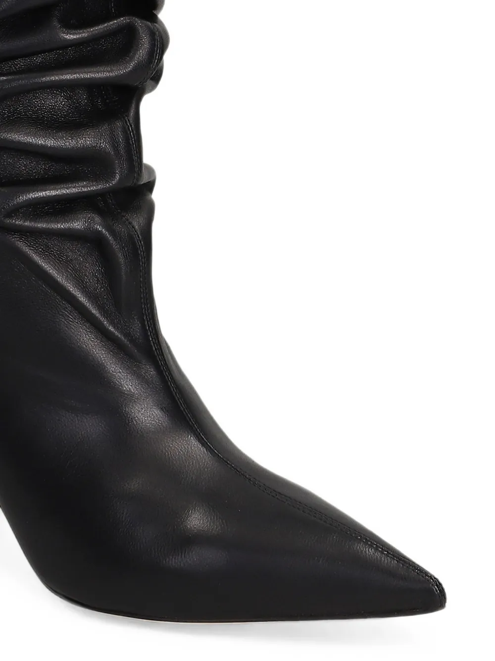 The Seller ruched pointed-toe boots Zwart