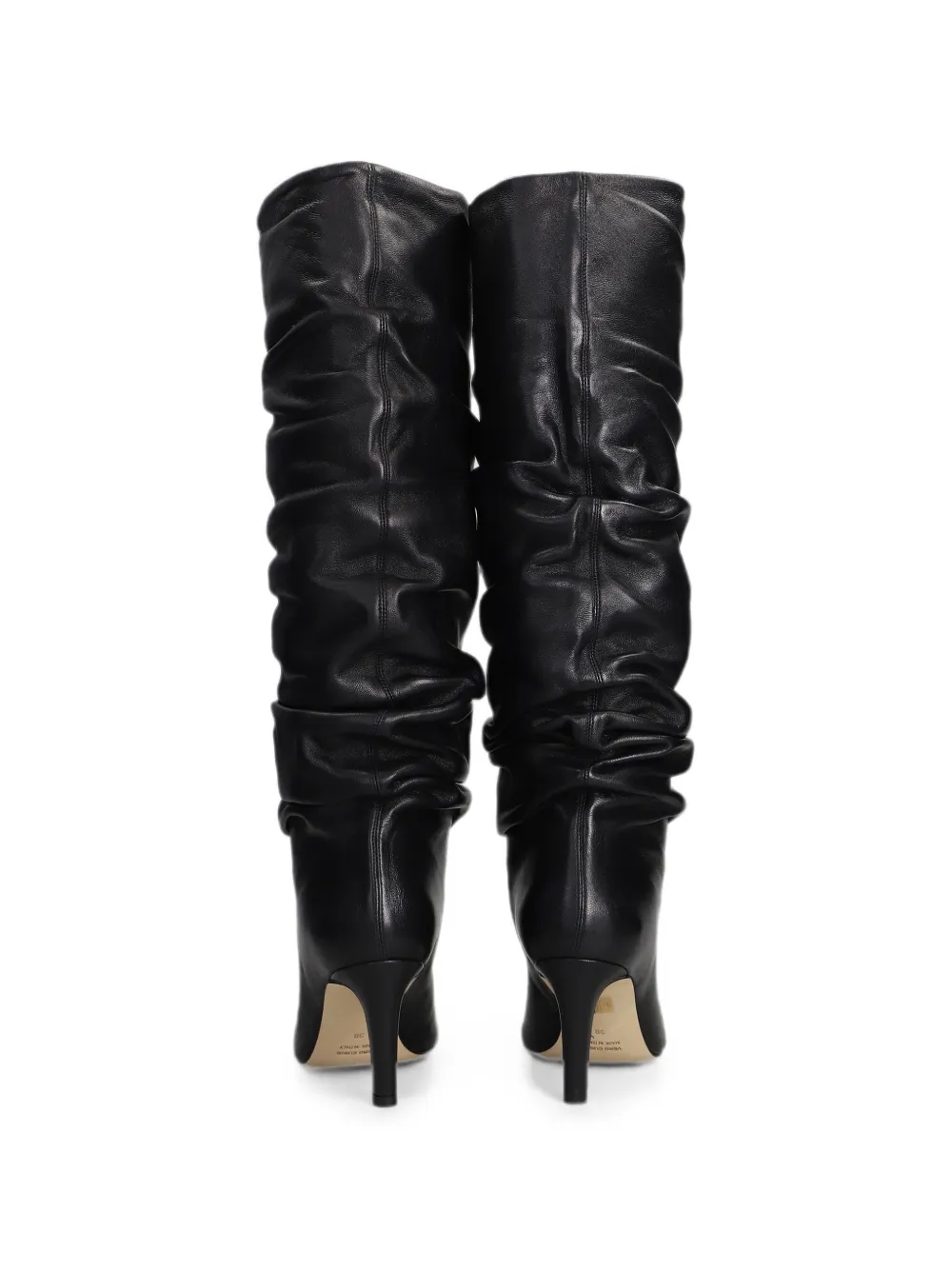 The Seller ruched pointed-toe boots Zwart