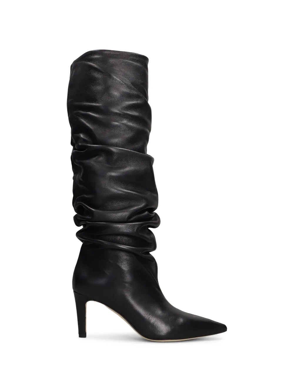 The Seller ruched pointed-toe boots Zwart