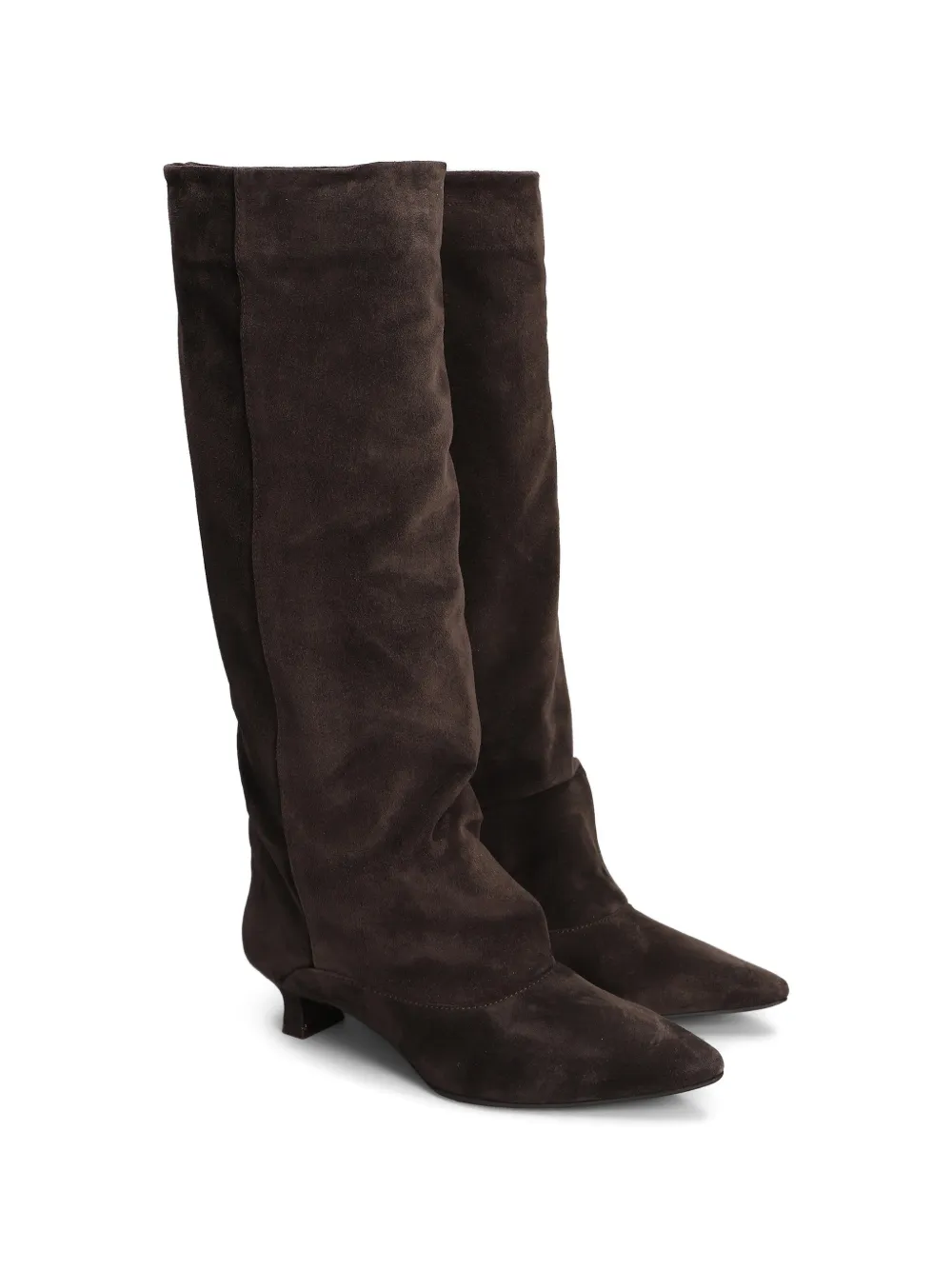 The Seller almond-toe calf suede slouchy boots Bruin