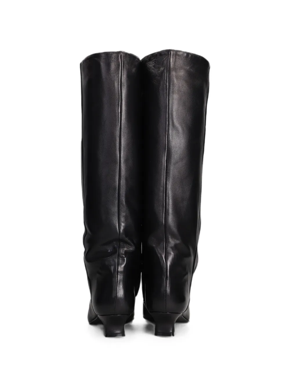 The Seller pointed-toe ruched high-knee boots Zwart