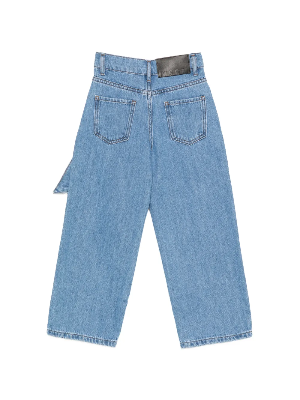 MSGM Kids Jeans met strikdetail Blauw
