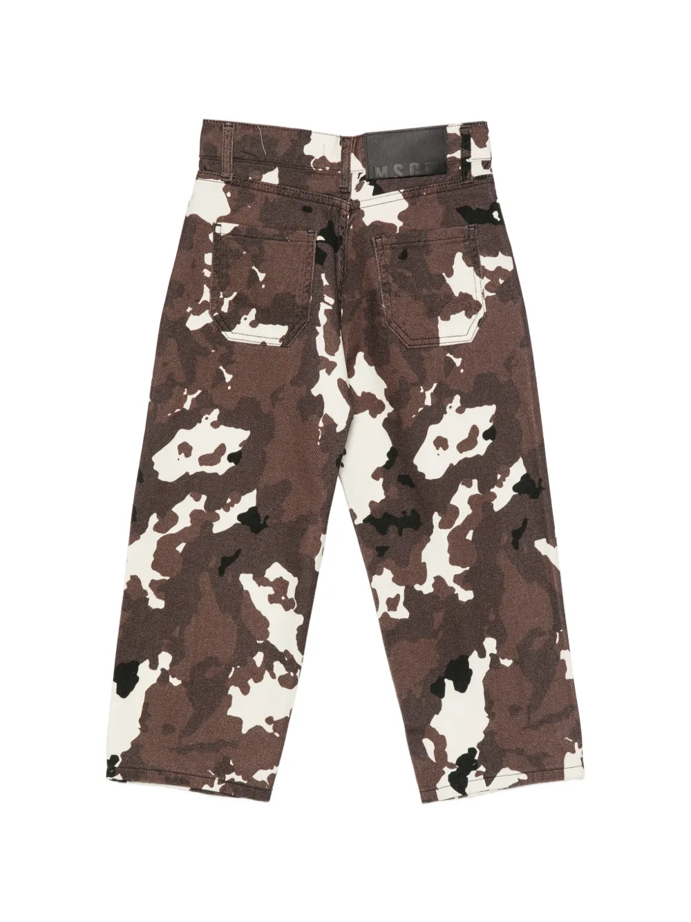 MSGM Kids Broek met camouflageprint Bruin