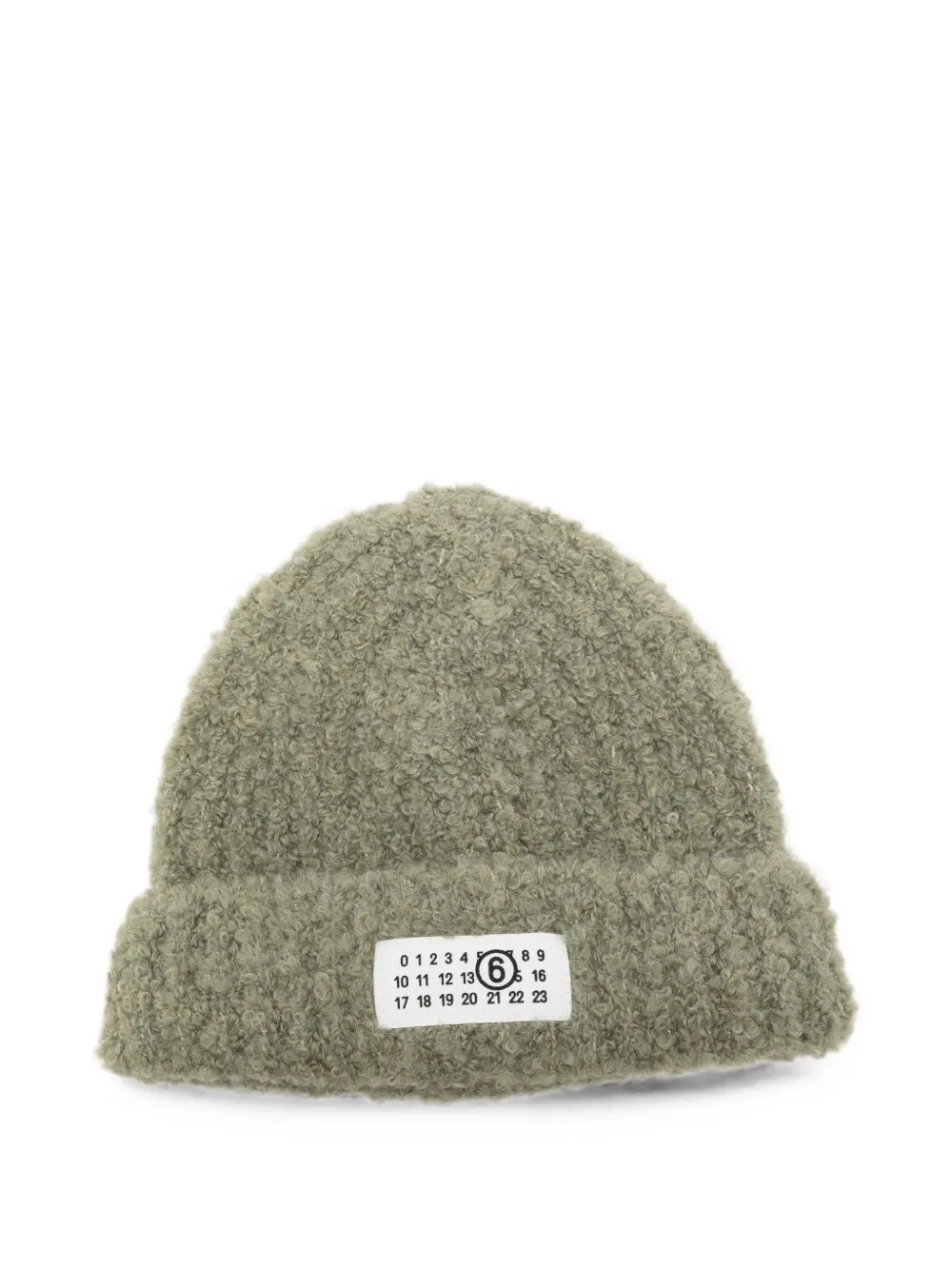 MM6 Maison Margiela logo-patch beanie hat - Verde