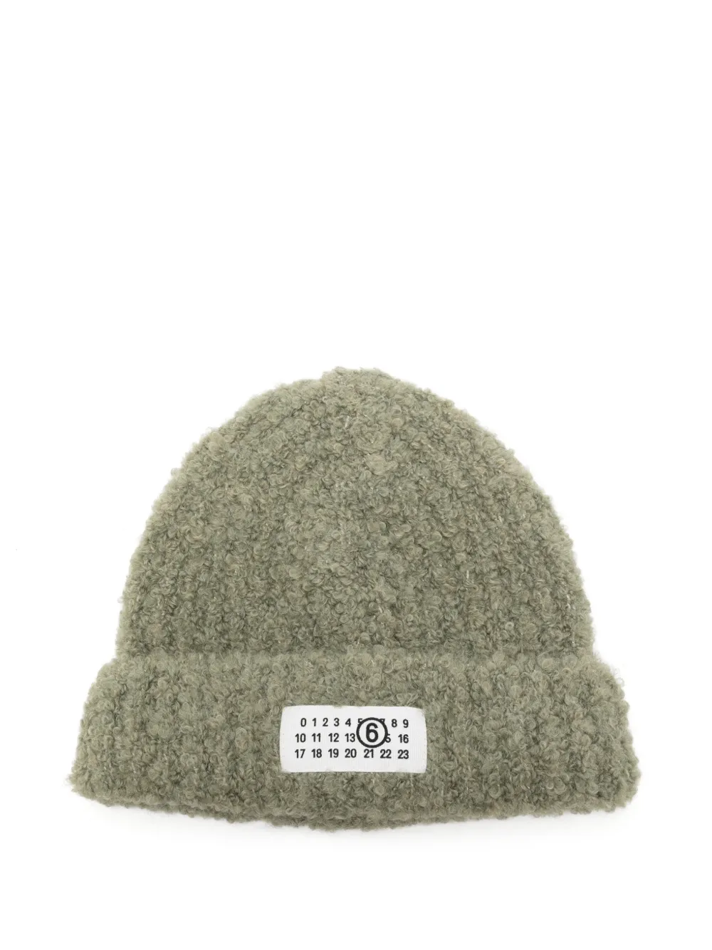 MM6 Maison Margiela logo-patch beanie hat - Verde