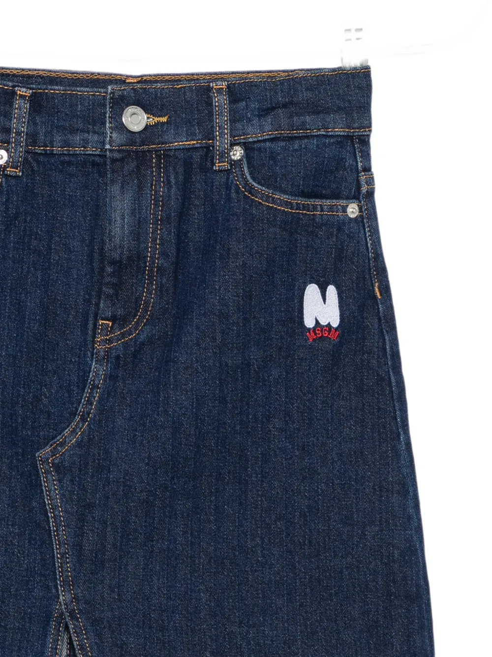 MSGM Kids Rok met geborduurd logo Blauw
