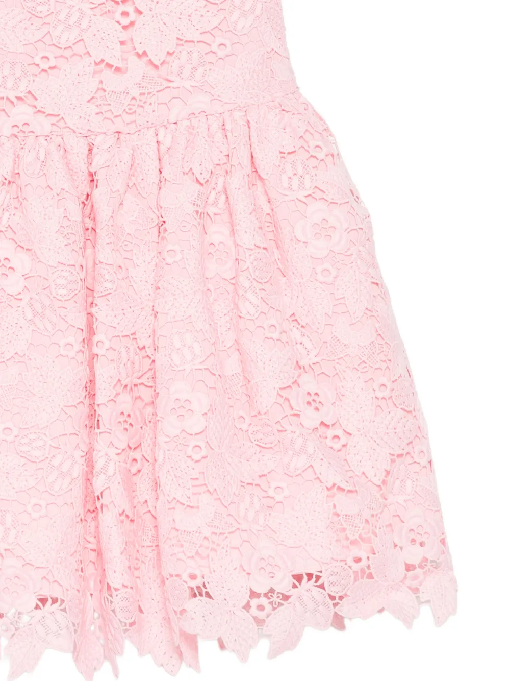 Self-Portrait Kids Jurk met bloemenkant Roze