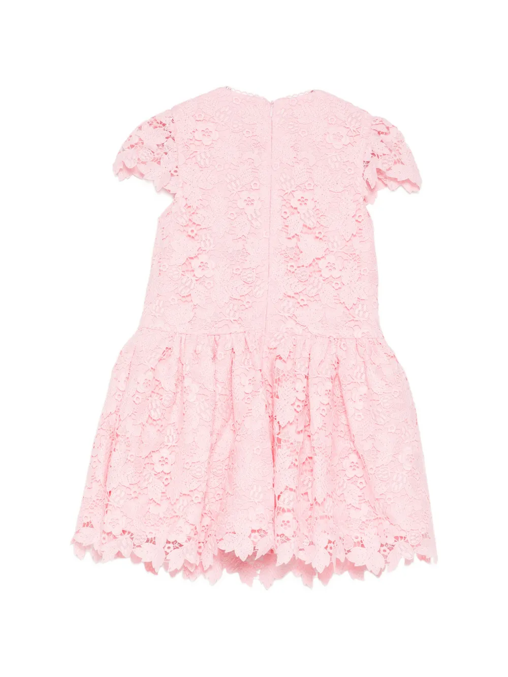 Self-Portrait Kids Jurk met bloemenkant Roze