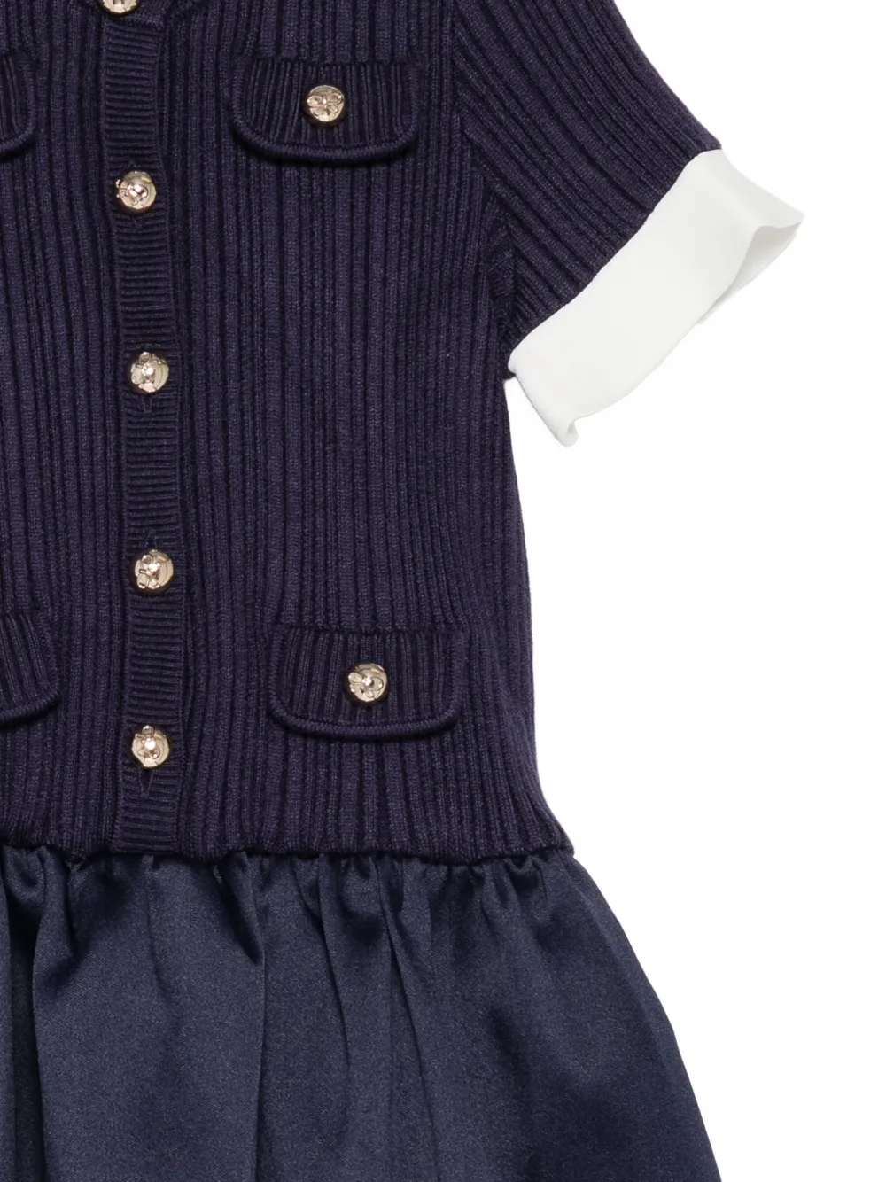 Self-Portrait Kids Taffeta jurk Blauw