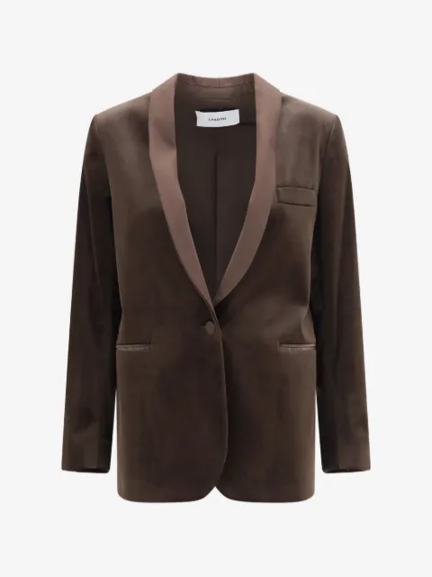 Lardini velvet shawl-lapel jacket