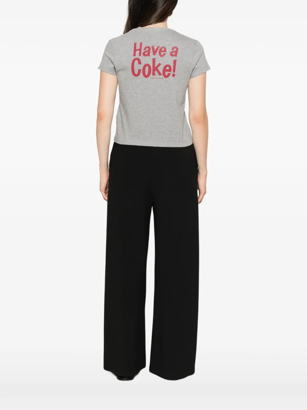 RE DONE x Coca Cola T-shirt met tekst Grijs