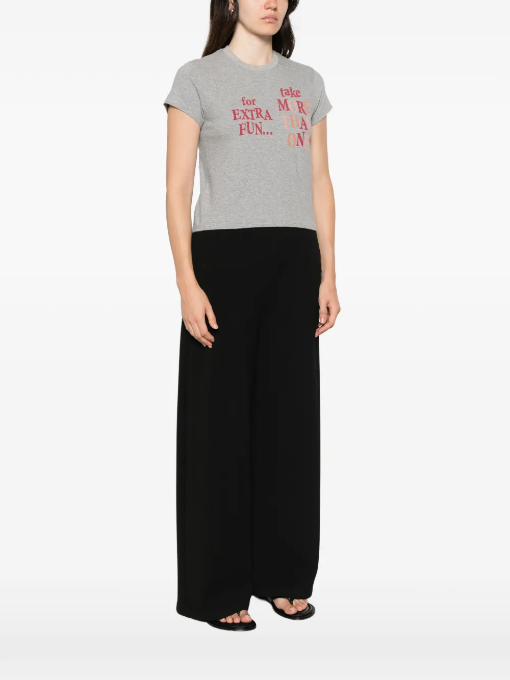 RE DONE x Coca Cola T-shirt met tekst Grijs