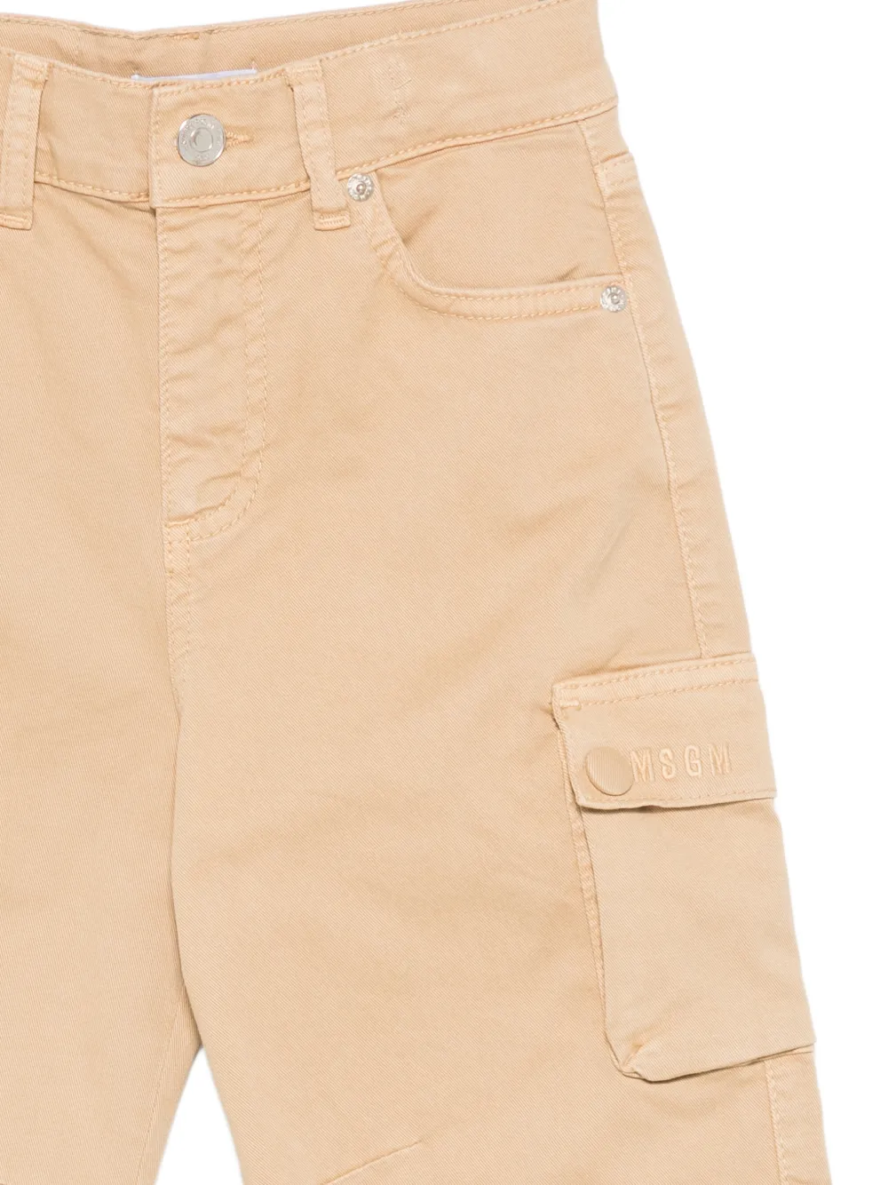 MSGM Kids Trainingsbroek met geborduurd logo Beige