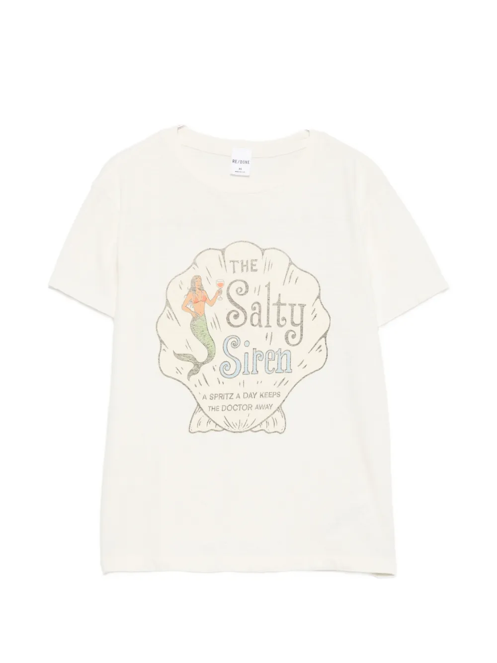 RE/DONE graphic-print T-shirt - Nude