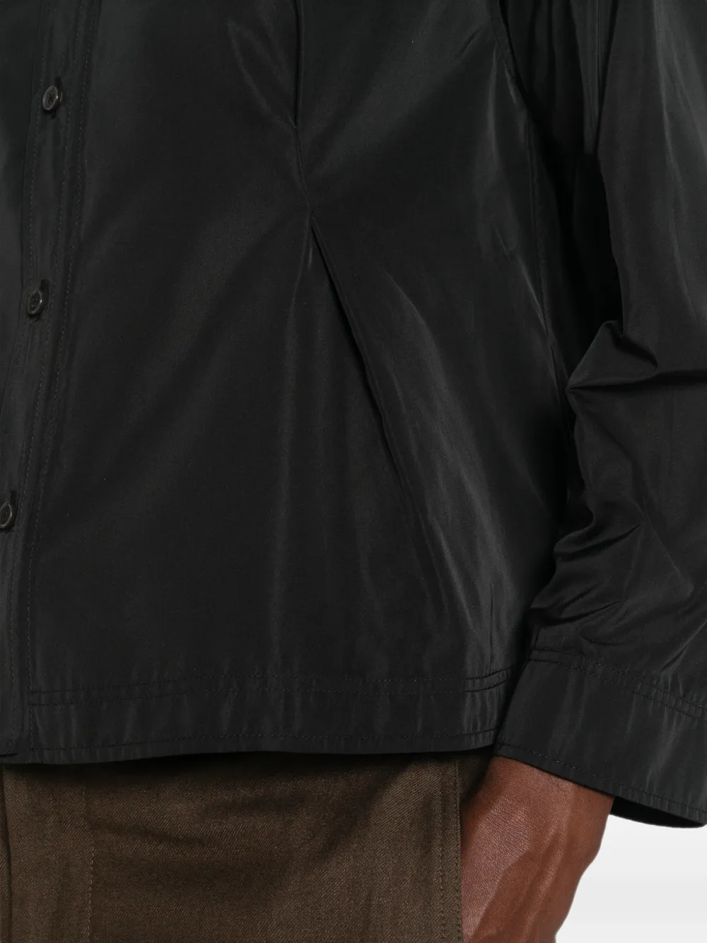 Jil Sander Overhemd met geplooid detail Zwart