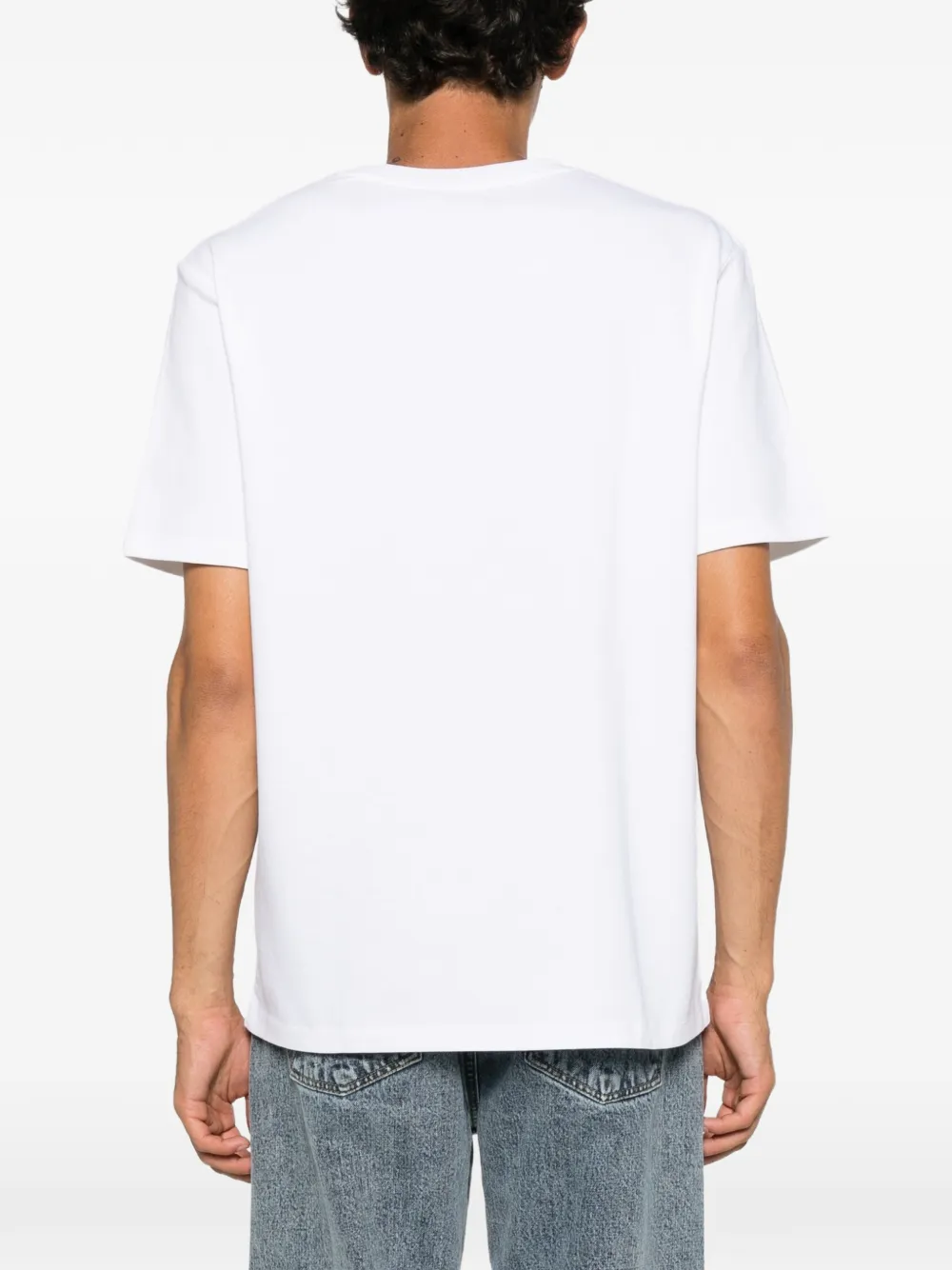 Balmain logo-embroidered T-shirt Wit