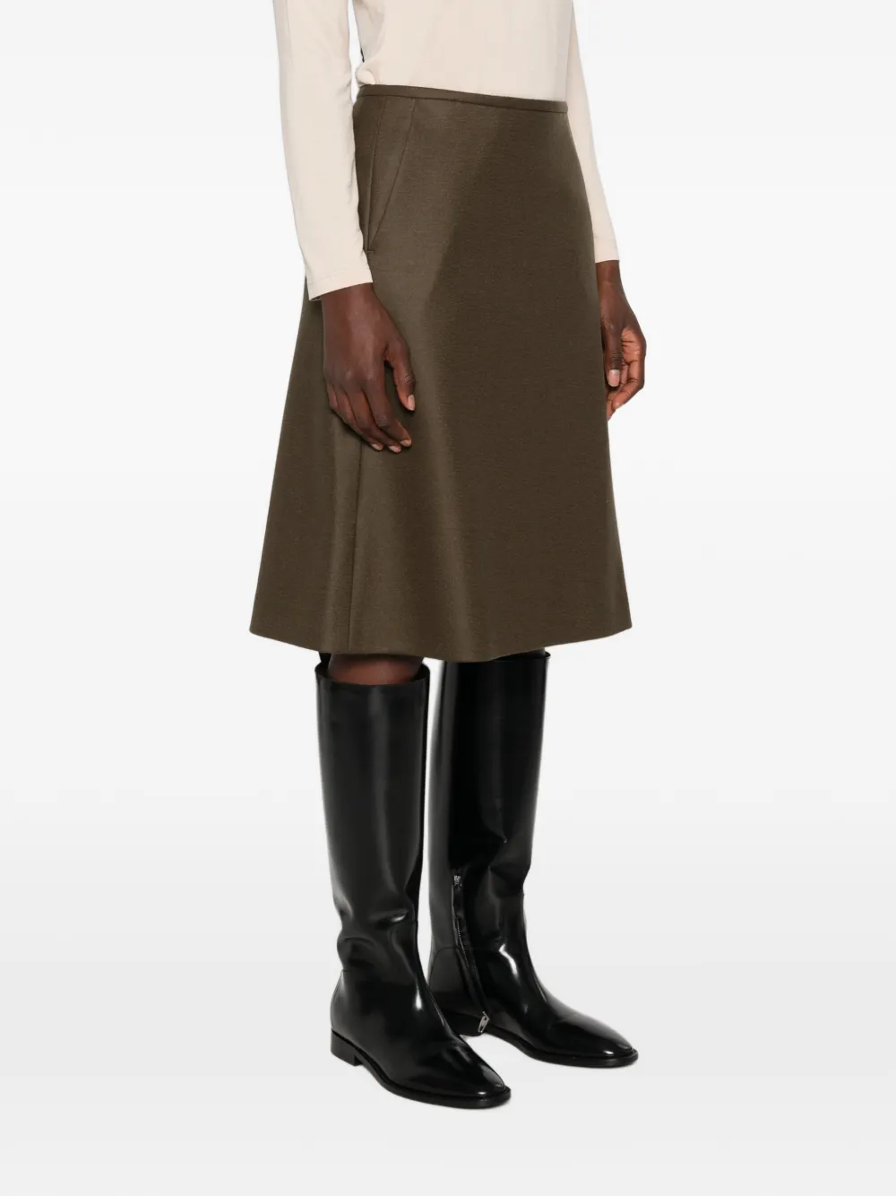 Jil Sander A-lijn midi-rok Groen