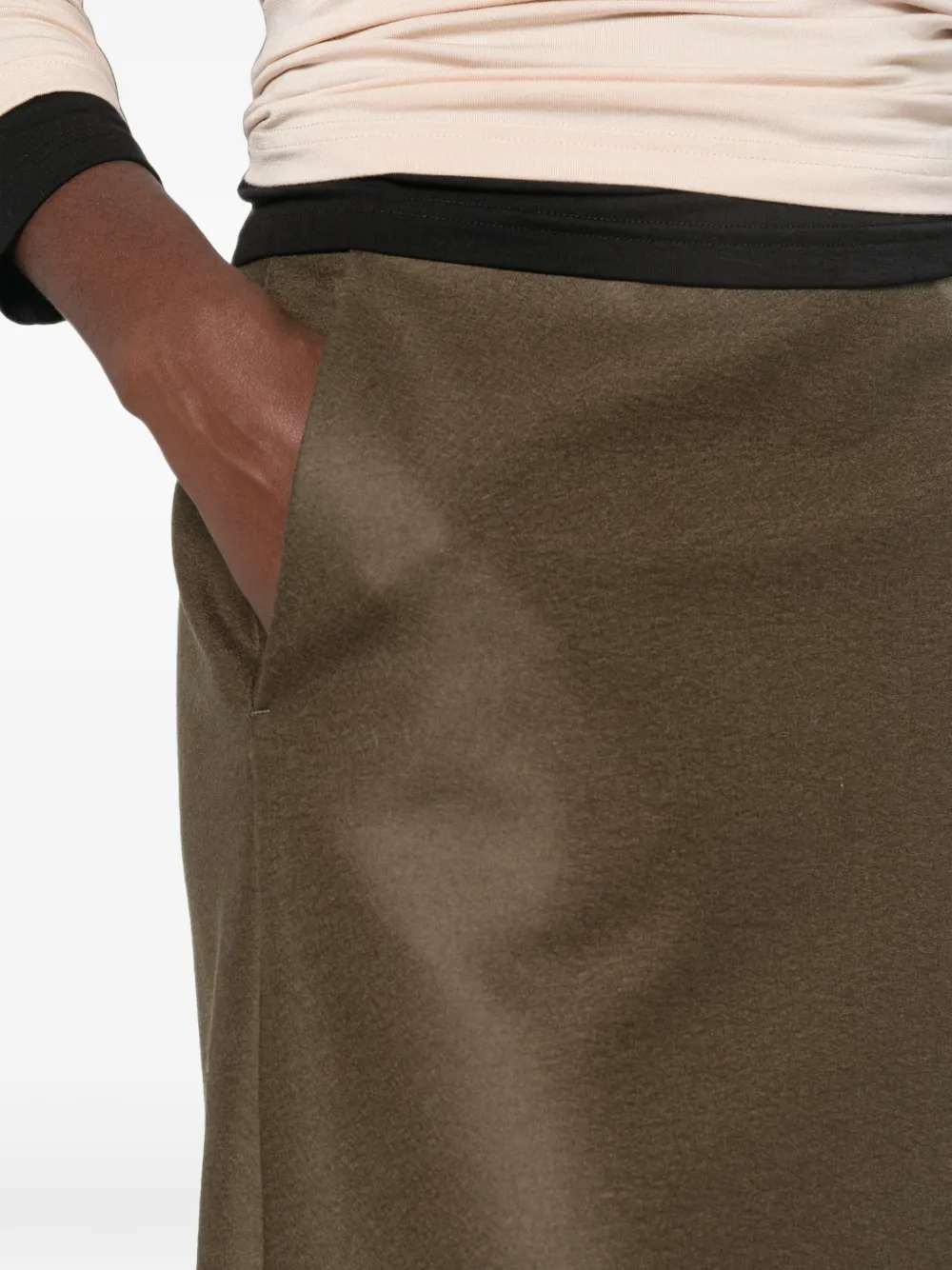 Jil Sander A-lijn midi-rok Groen