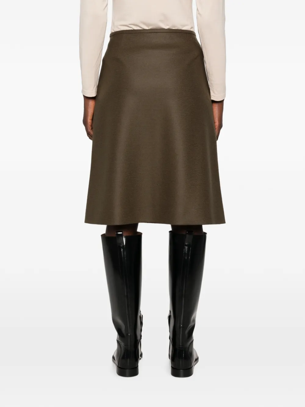 Jil Sander A-lijn midi-rok Groen