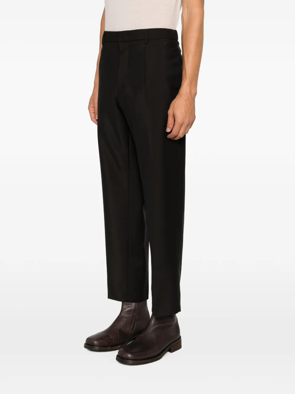 Jil Sander Pantalon met elastische tailleband Bruin