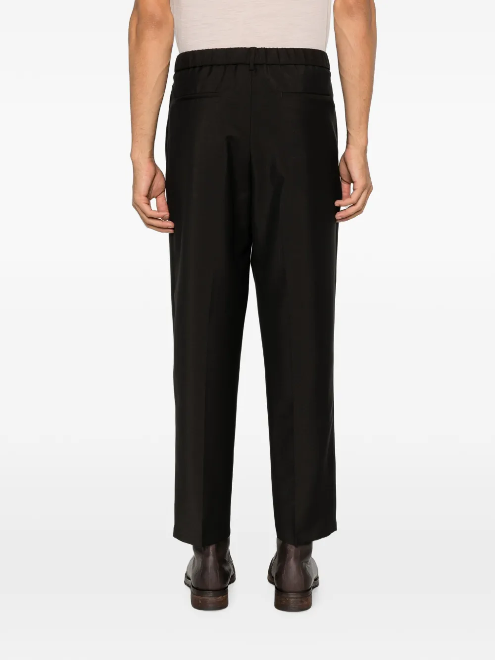 Jil Sander Pantalon met elastische tailleband Bruin